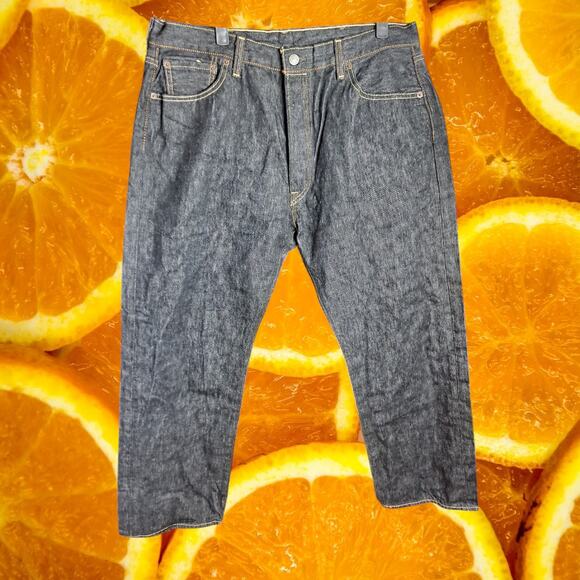 Levi's Men's Black 501 Original Shrink to Fit Straight Leg Jeans Size 38 - Picture 2 of 7